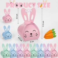 Boîte cadeau Lapin de Pâques en papier DIY pour bonbons, emballage pour fêtes et événements