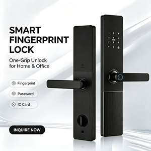 กลอนประตูอัจฉริยะ Glomarket TTLock Ble พร้อมระบบสแกนลายนิ้วมือ รหัสผ่าน บัตร และกุญแจ สำหรับอพาร์ทเม้นท์ สำนักงาน ประตูไม้ - Product Image 2