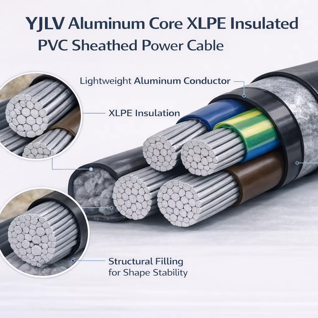 High Quality YJLV XLPE Aluminum Power Cables-Industrial & Marine for Transmission and Distribution Systems