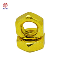 Mur Baut Hex Tipis Presisi Baja Karbon 5/16-18 UNC Berlapis Seng Kuning untuk Aplikasi Industri