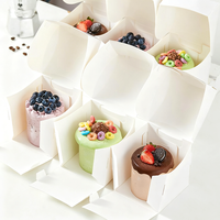 Boîtes à gâteaux, biscuits et cupcakes de qualité alimentaire, avec logo personnalisé, pour emporter, emballage de desserts