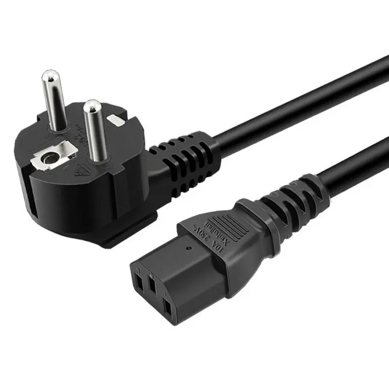 European standard EU 2Pin Power Cable plug to IEC320 C13 C15 AC 10A/6A 250V Lead 3Pin cable power extension cord
