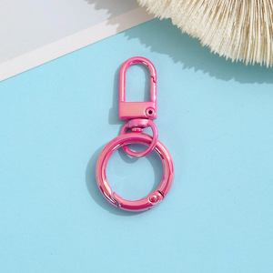 UV Electroplated Colorful Spring Snap Hook Keychain Clasp <b>Zinc</b> Alloy Lobster Claw for DIY Bag Purse Toy Craft Accessories - Product Image 6