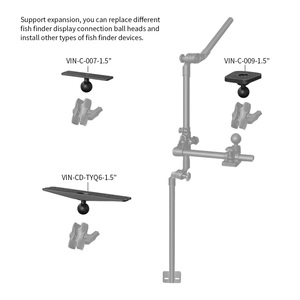 Support télescopique réglable pour détecteur de poissons, longueurs 1323 mm et 1723 mm, pour cannes à pêche - Product Image 4