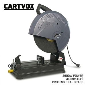 CARTVOX 2600W Мощная отрезная пила по металлу 14 дюймов (355 мм) Электрический резак для резки железных и стальных труб CT355-2 - Product Image 1