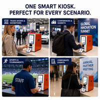 Quiosco de Impresión de Tarjetas de Identificación de Autoservicio OEM/ODM Directo de Fábrica - Impresora de Doble Cara Personalizable con Sincronización en la Nube para Grandes Eventos