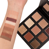 Palette de 9 fards à paupières personnalisée haute pigmentation pour la vie quotidienne, maquillage végétalien, waterproof, luxe, soyeux, en carton