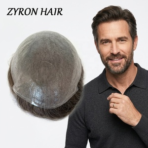 Toupee para Hombre de Cabello Humano de 0.02-0.03mm de Grosor, Cabello Remy Indio 100% Real, Base Completa de PU - Product Image 5