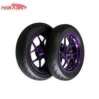 Nouveau kit de jantes et pneus CNC violettes de 12 pouces 2026 avec pneus Kenda Curve, stock US personnalisable pour moto électrique