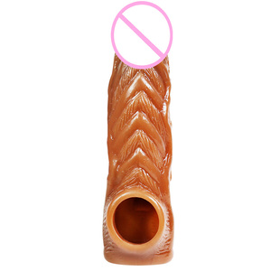 Men's Soft TPE Gel Crystal Spike Sleeve Double <b>Vibration</b> Sex Product for Condom Enhancement and Penis Toy - Product Image 3