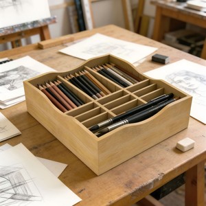 Wooden <b>Drawer</b> Organizer Rectangular Desktop <b>Storage</b> <b>Box</b> Eco-Friendly Candy <b>Box</b> Accessories Living Room Tidy Standing Type - Product Image 3