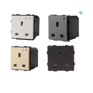 Bingoelec 16A WIFI UK indicateur led prises électriques prise de surveillance de l'alimentation murale fonction pièces clés modulaires