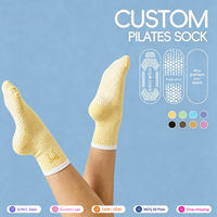 Yoga-Grip-Socken Rutschfeste Anti-Rutsch-Pilates-Socken mit Individuellem Logo Bestickte Schleife für Frauen Barre