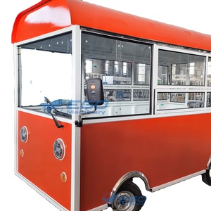 XCEGO Small Electric Powered Food Truck Trailer Full Kitchen Stainless Steel Construction CE Certified Mobile <b>Hotdog</b> Dining Cart - Product Image 1