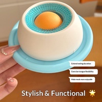 Bol de voyage interactif anti-anxiété pour animaux de compagnie, en PP, personnalisé, écologique, de qualité alimentaire, arrondi, pour alimentation lente, avec tapis de léchage antidérapant, vente en gros