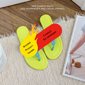 Nouveautés : Sandales plates de luxe au design tendance, chaussures décontractées d'extérieur légères et confortables en <span class=keywords><strong>cuir</strong></span> pour femmes - Product Image 3