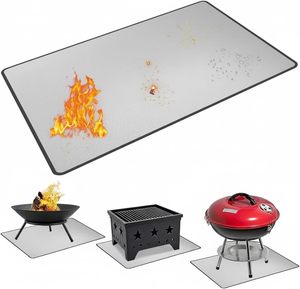 Tapis de <span class=keywords><strong>sol</strong></span> multifonctionnel ignifuge pour barbecue, isolation thermique, <span class=keywords><strong>protection</strong></span> pour brasero et poêle à <span class=keywords><strong>bois</strong></span> - Product Image 1