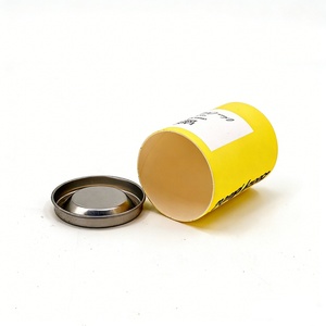 Biodegradable Eco-Friendly Luxury Custom Design Food Grade Cylindrical Coffee & <b>Tea</b> Packaging <b>Canister</b> with Lids - Product Image 4