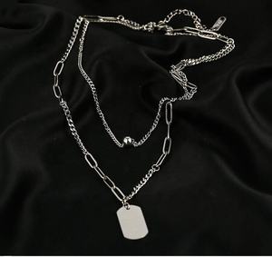 <span class=keywords><strong>Collier</strong></span> en acier inoxydable <span class=keywords><strong>avec</strong></span> chaîne, chaîne d'extension, personnalisé, <span class=keywords><strong>pas</strong></span> <span class=keywords><strong>cher</strong></span>, design, à la mode - Product Image 4