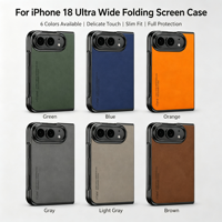 Étui de protection pour iPhone Duo Fold, design élégant et luxueux, protection d'écran intégrée, protection de cadre avant, découpes précises, ajustement fin, étui pour lunettes
