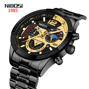 NIBOSI 2397 Nouveauté Horloge Haut de Gamme <span class=keywords><strong>Pas</strong></span> <span class=keywords><strong>Cher</strong></span> Prêt Stock Étanche Dernières Montres à Quartz pour Hommes avec Bande en Acier Inoxydable - Product Image 5