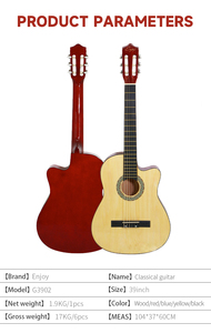 Venta al por Mayor <span class=keywords><strong>de</strong></span> Fábrica G3902, la Mejor <span class=keywords><strong>Guitarra</strong></span> Clásica Acústica <span class=keywords><strong>de</strong></span> 6 Cuerdas para Principiantes - Product Image 2