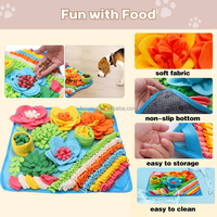 Tapis interactif en peluche pour chien, distributeur de friandises à alimentation lente, jeu de cache-cache et tapis olfactif pour l'entraînement