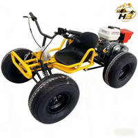Kart à pédales pour adultes prêt pour la performance, moteur 212cc refroidi par air, réservoir de carburant de 3,5 L, frein à disque hydraulique arrière, pour la conduite sur circuit en plein air