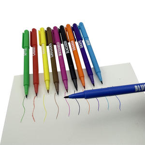 Lot de stylos marqueurs à pointe feutre en plastique personnalisés, couleurs assorties, pointe moyenne, parfum fruité - Product Image 4