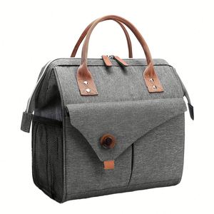 Sac isotherme à grande capacité pour le déjeuner, pour femmes et hommes, sac isotherme pour repas au travail, sac isotherme portable et imperméable pour le déjeuner - Product Image 1