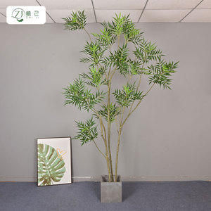 Arbre artificiel Ficus Zhi Ji en PVC souple, haute simulation, grande plante d'intérieur pour la décoration de la maison et l'affichage en hôtel - Product Image 2