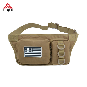 LUPU Tactical Waist Bag Oxford Fabric Adjustable Strap With American Flag <b>Patch</b> Unisex Outdoor Carry - Product Image 1
