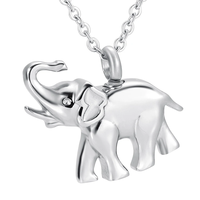 Belle éléphant collier commémoratif bijoux SUS 304 acier inoxydable crémation cendres souvenir urne pendentif collier urne funéraire urne