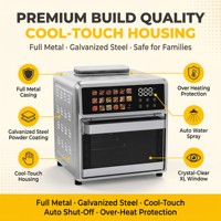 Friteuse à air numérique intelligente 15 L en acier inoxydable avec contrôle tactile, four carré de 15 litres pour vente en gros aux magasins