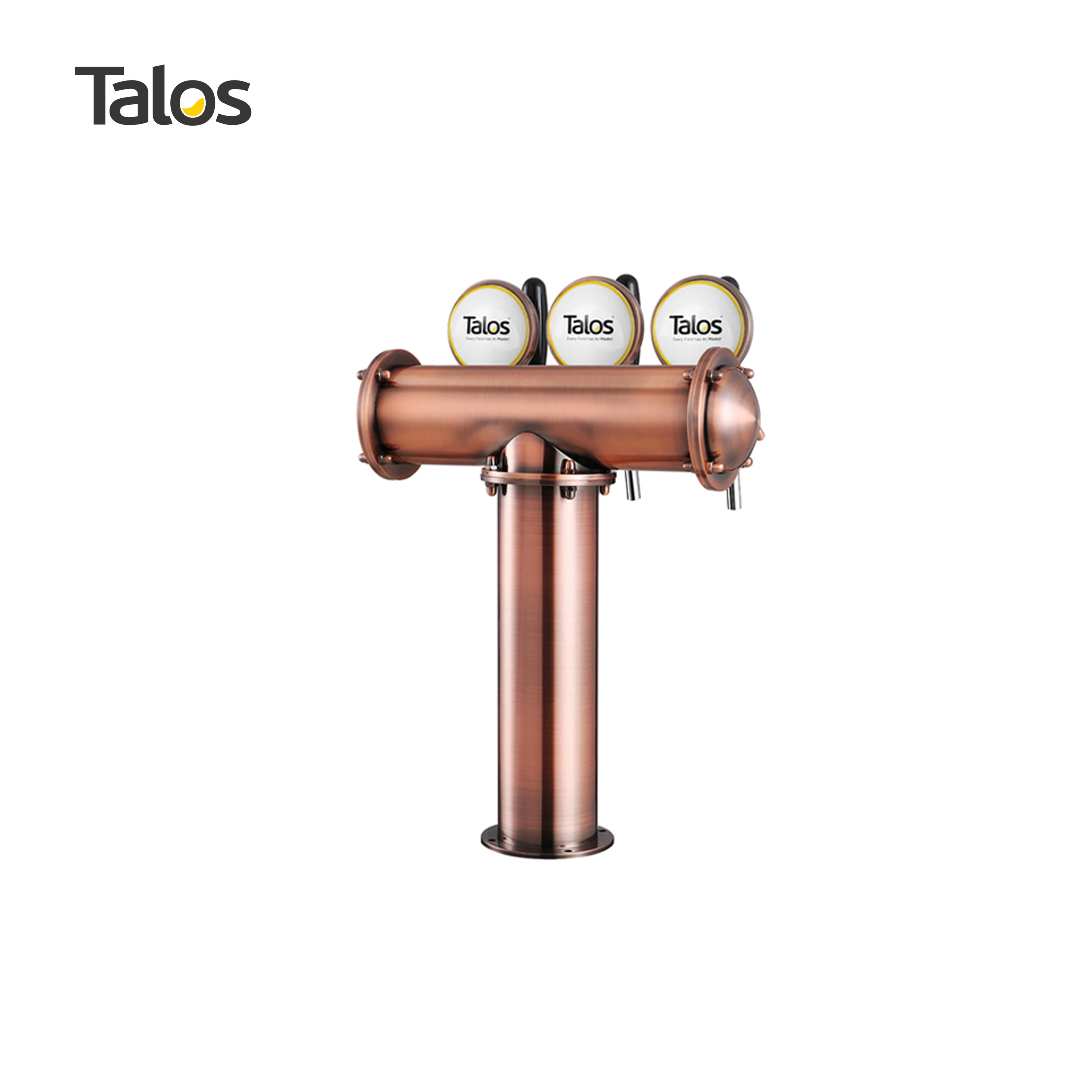 タロスTタワー ステンレス製3タップタワー 85mmビールディスペンサー