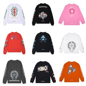 T-Shirt Unisex Chrome Heart di Alta Qualità in Puro Cotone a Doppio Filato, Stampa a Maniche Lunghe, Collo Tondo, Vestibilità Ampia, Traspirante e Antibatterica - Product Image 3