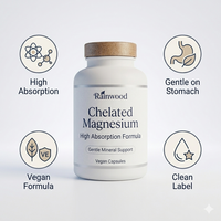 Capsules de bisglycinate de magnésium chélaté à haute absorption, formule sans mélatonine pour le bien-être nocturne, soulagement du stress pour adultes, vente en gros