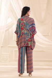 Ensemble coordonné chemise imprimée et pantalon droit – Tenue décontractée et confortable pour femme – Style créateur - Product Image 2