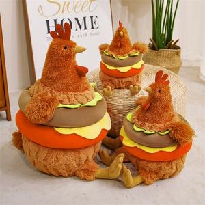 Nuevo lindo y divertido <span class=keywords><strong>pollo</strong></span> hamburguesa juguete <span class=keywords><strong>de</strong></span> peluche <span class=keywords><strong>pollo</strong></span> relleno Animal muñeca gallina hamburguesa 2 en 1 almohada <span class=keywords><strong>de</strong></span> felpa regalo <span class=keywords><strong>de</strong></span> vacaciones para niños - Product Image 2