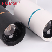 FOMSI LED 3W 5W Spot rond en aluminium anti-éblouissement Spot Light Angle réglable Montage en surface Plafonnier intérieur