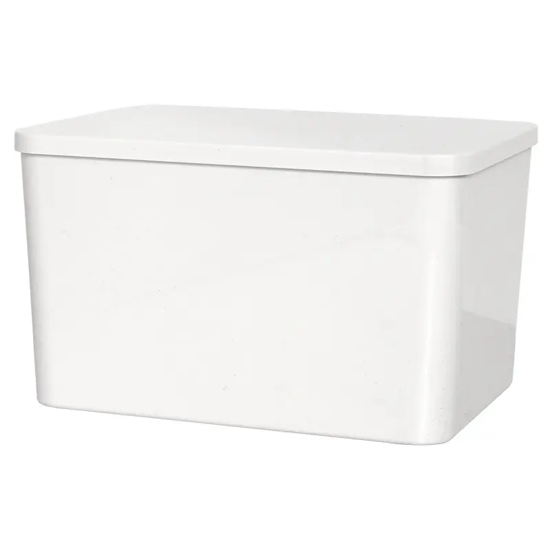 Caja de almacenamiento de ropa interior de juguete de armario apilable de plástico blanco transparente básico con contenedor de almacenamiento de tapa