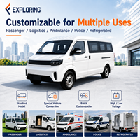 Minibus électrique 7-16 places, autonomie optionnelle de 220-500 km, pour le transport de passagers et de marchandises