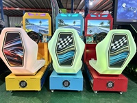 Simulateur de course à monnayeur pour enfants, simulateur de conduite automobile, machine de jeu d'arcade de course avec écran LCD 22'' pour centres de jeux