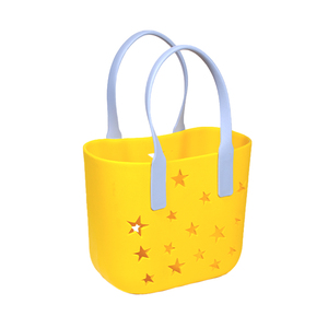 Wholesale Custom Logo <strong>Croc</strong> Makeup Silicone Beach Bag New Design <strong>Insert</strong> Tote Handbag for Outdoor Use - Product Image 6