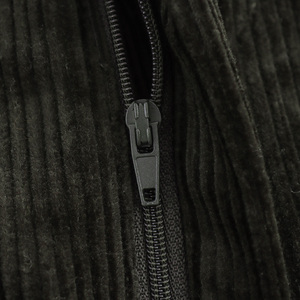 Pantaloni Lunghi in <span class=keywords><strong>Velluto</strong></span> <span class=keywords><strong>a</strong></span> <span class=keywords><strong>Coste</strong></span> Neri Casual alla Moda con Tasche Posteriori e Chiusura <span class=keywords><strong>a</strong></span> Zip per Donne - Product Image 3