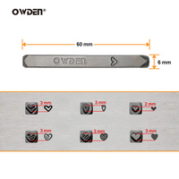 OWDEN alta calidad 6 uds joyería estampado 3mm acero Metal sello conjunto corazón diseño forma punzón herramientas DIY herramienta joyería perforadora modelo