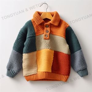 2025 automne hiver nouveau Design personnalisé coton acrylique tricot enfants chandails enfants demi-quart fermeture éclair <span class=keywords><strong>pull</strong></span> bébé <span class=keywords><strong>garçon</strong></span> chandails - Product Image 6