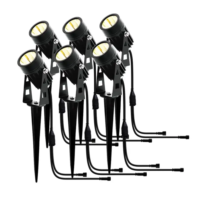 CIKI Garden Light Factory Kits wholesale Low Voltage 24V LED Outdoor Landscape Spot Spike Light 3W 6PackMains Powered Plug and Play