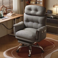 Chaise de bureau exécutive pour ordinateur, style crème, dossier haut, design ergonomique, confortable pour une utilisation prolongée, accoudoirs inclinables pour la maison