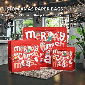 Bolsas de Papel para Regalos Navideños, Bolsas de Cartón Reciclado, Impresión Offset, Asa de Tela, Personalizables para Exposiciones - Product Image 2